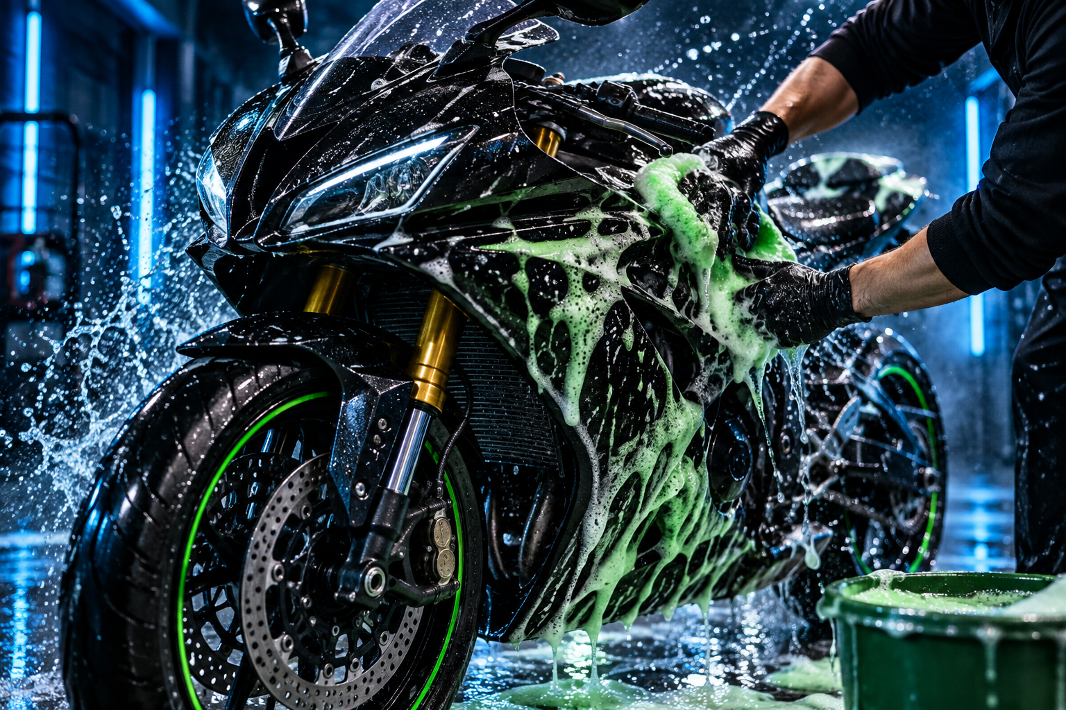 Motorcycle wash